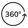 360° rotasjon